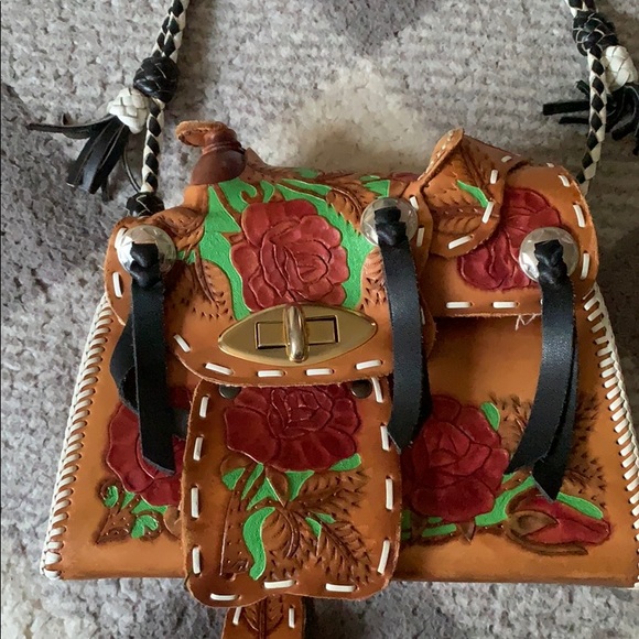 Vintage tooled saddle purse - Picture 2 of 11